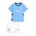 Maglia Calcio Manchester City Erling Haaland #9 Prima Divisa Bambino 2024-25 Manica Corta (+ pantaloncini)